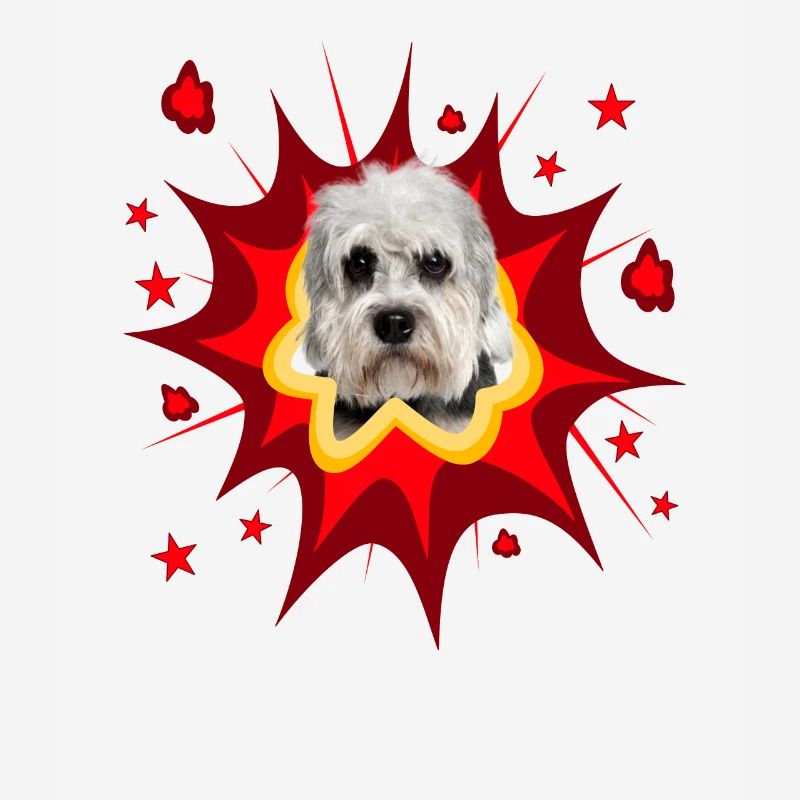 Conception de chien comique - Pow - Dandy Dinmont Terrier