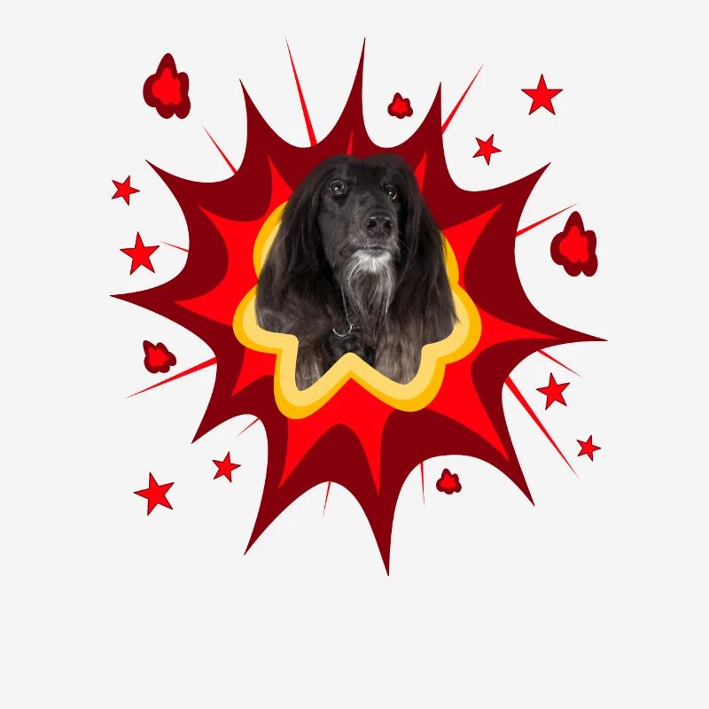 Conception de chien comique - Pow - Afghan Hound