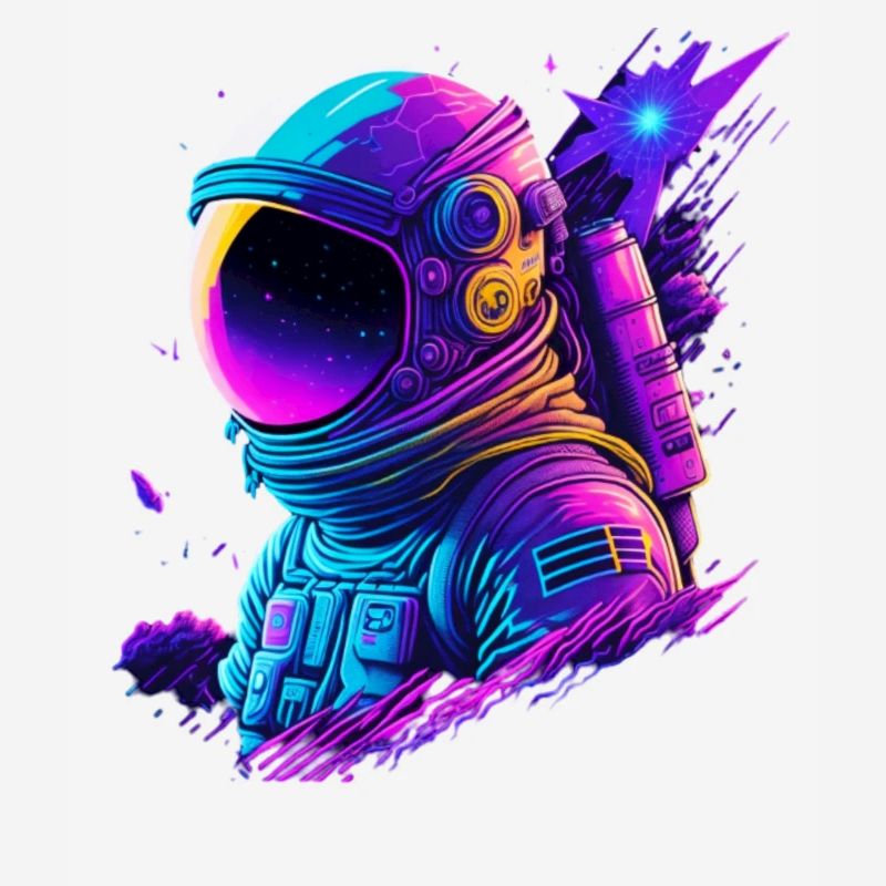 Synthwave Astronaut Space Explorer