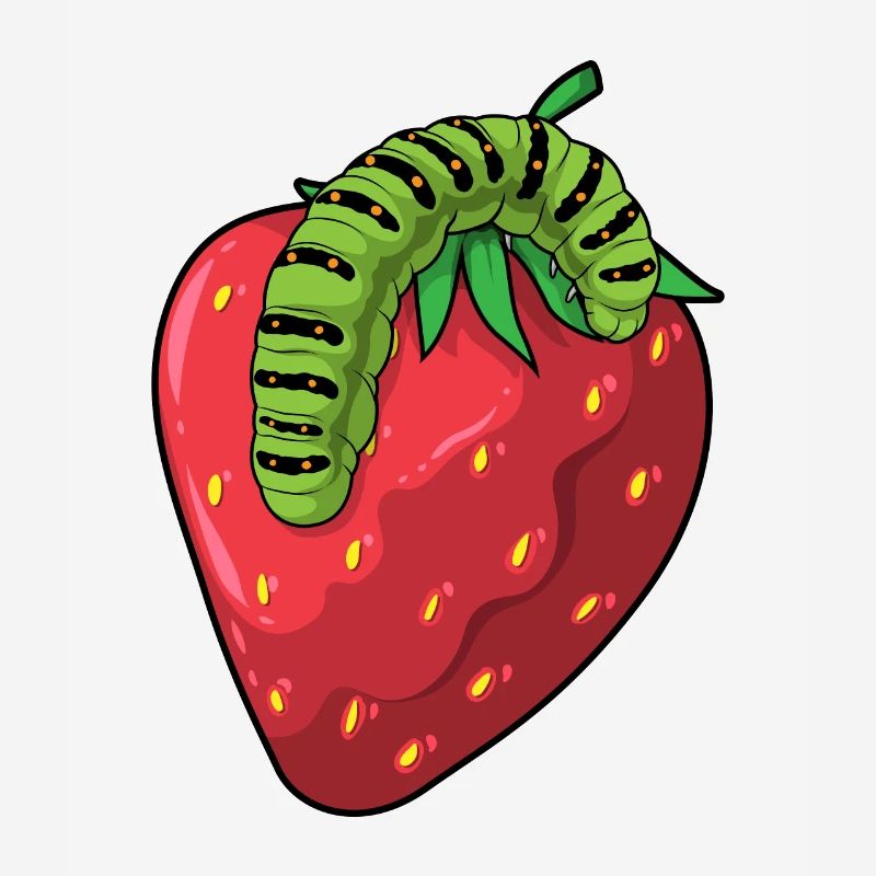 Raupe Erdbeere