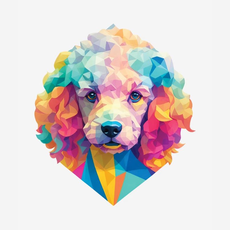 Caniche Chien Polygone Chiens Design Caniche Animaux de compagnie