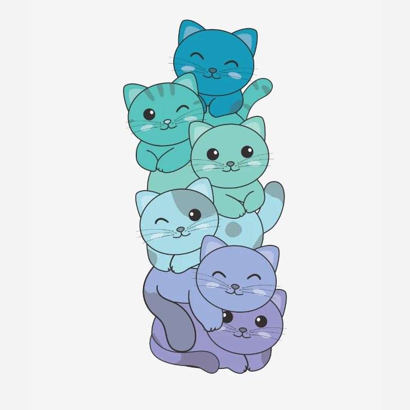 Neptunic Flag Pride LGBTQ Cute Cat Stack