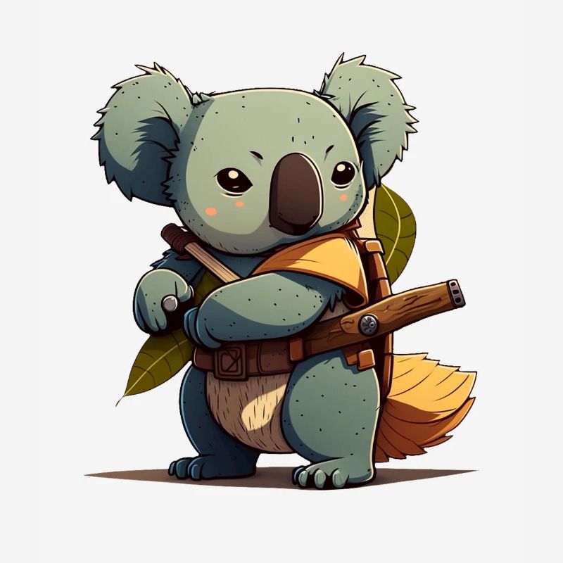 Koala as samurai