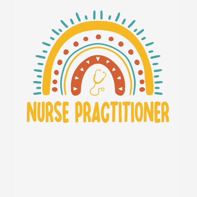 Nurse Practitioner Boho Rainbow