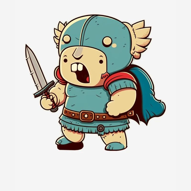 Guerrier fou avec épée