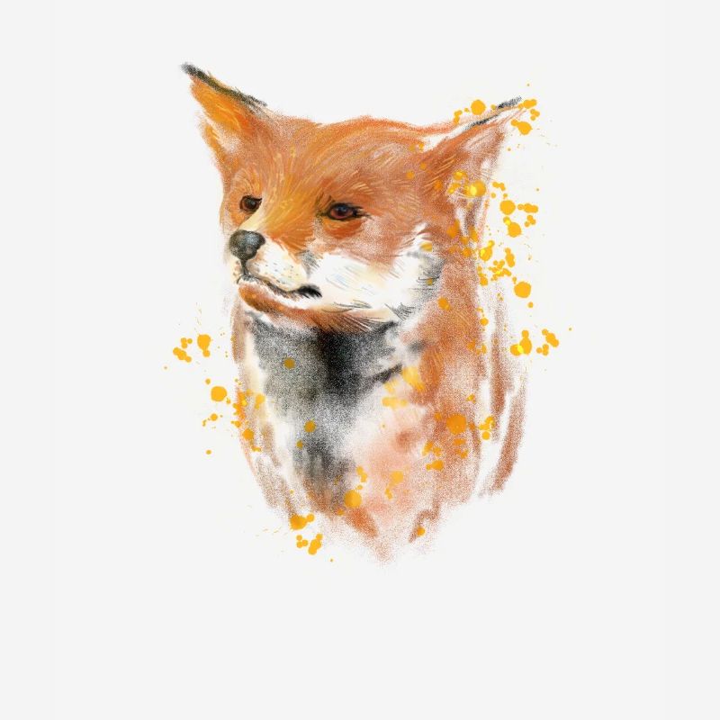 Fox Face Fox Fox Cute Smart Aquarelle