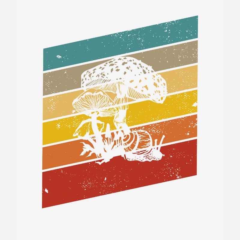 Mushroom Mushrooms Boletus Toadstool Retro Gift