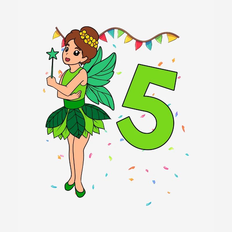 Mit Fee - Mädchen Geburtstag 5 Jahre