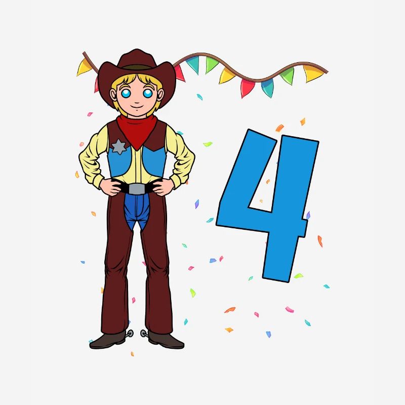 Avec Cowboy - Anniversaire des garçons 4 ans
