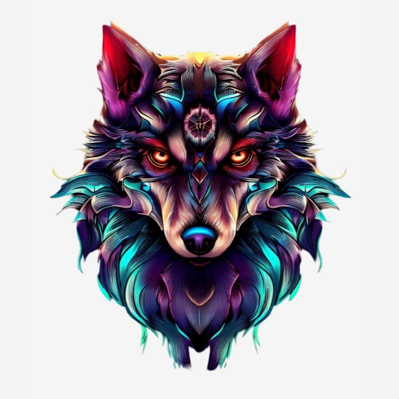 Wolf’s Head Synthwave Wolf