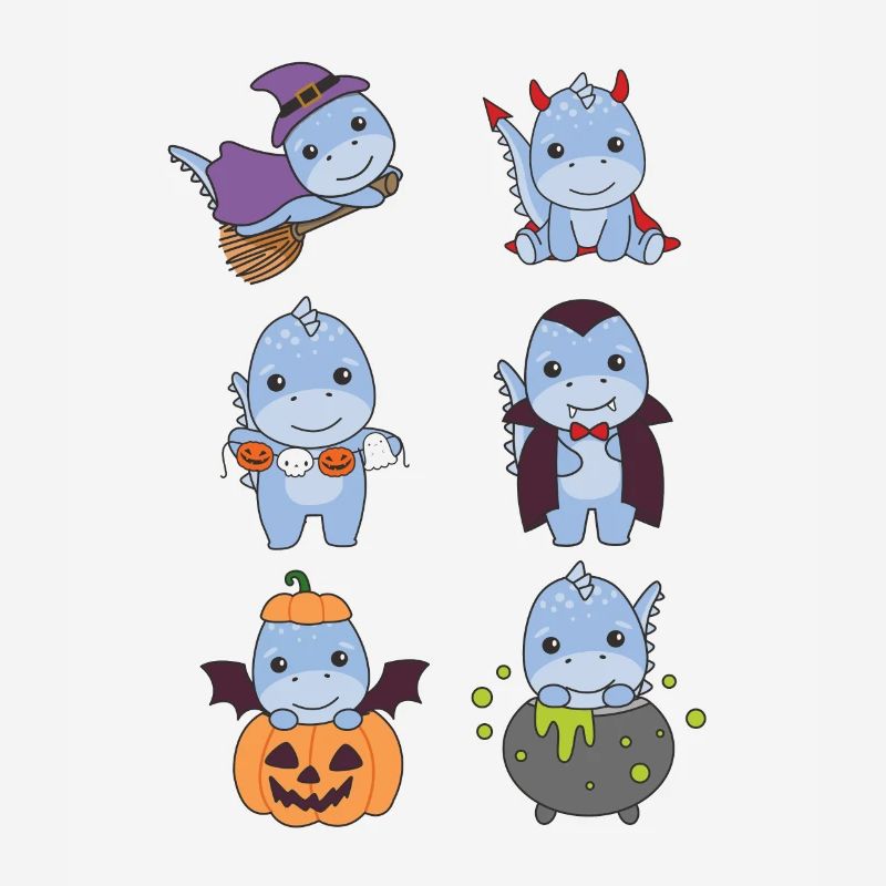 Dino Halloween Devil Pumpkin Vampire Costume