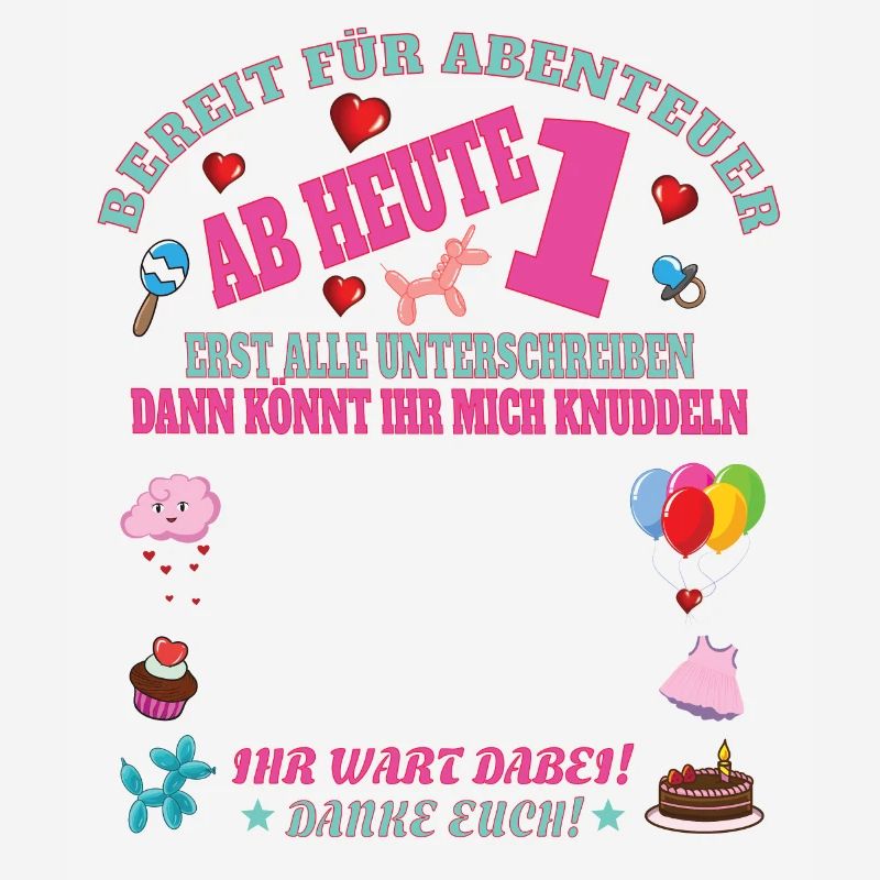 1. Geburtstag Mädchen & Junge Gästebuch