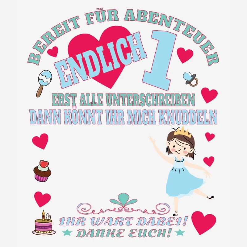 1. Geburtstag Mädchen & Junge Gästebuch