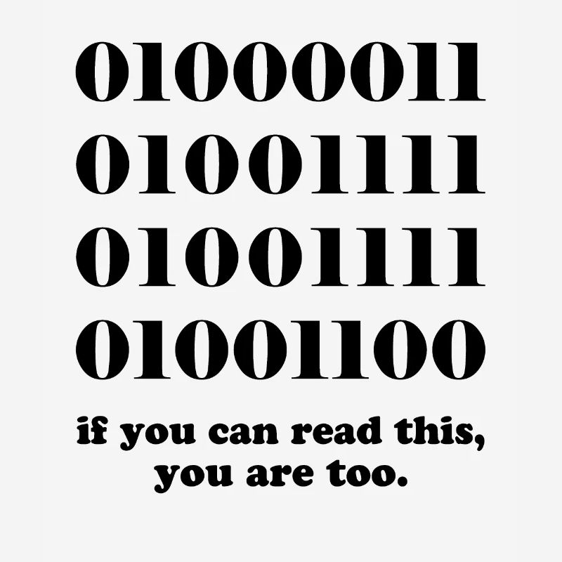 Cadeau développeurs de code binaire informatique