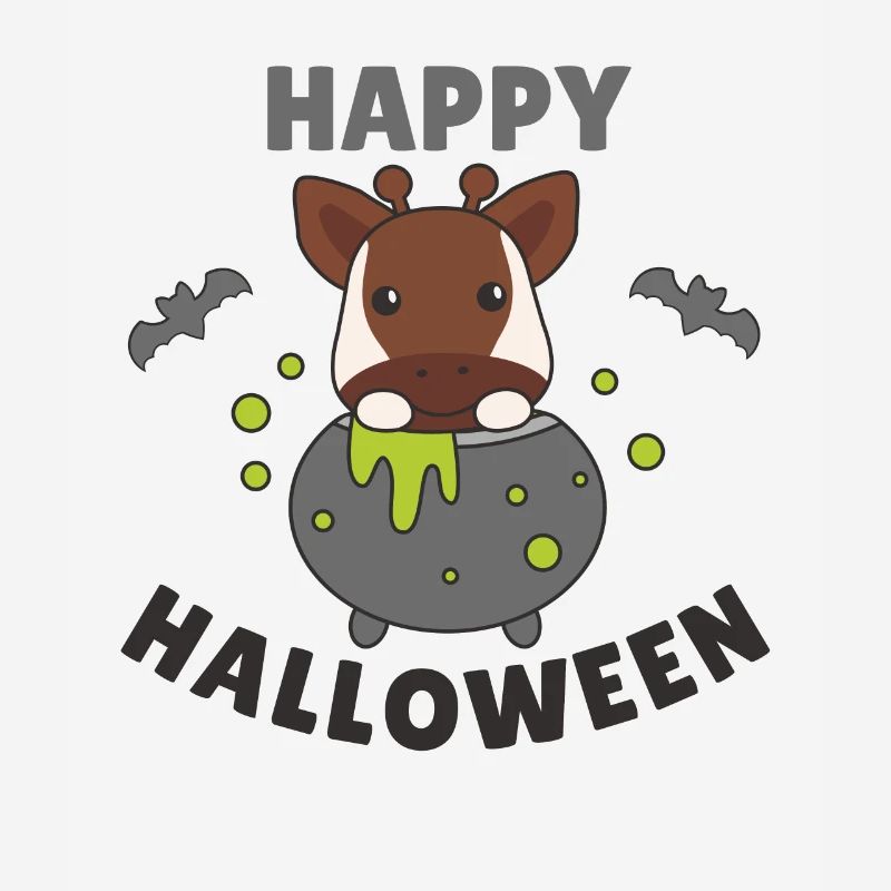 Okapi Happy Halloween Witch's Cauldron Bat