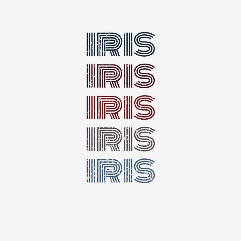 70s Retro Name Vintage Personalized Iris