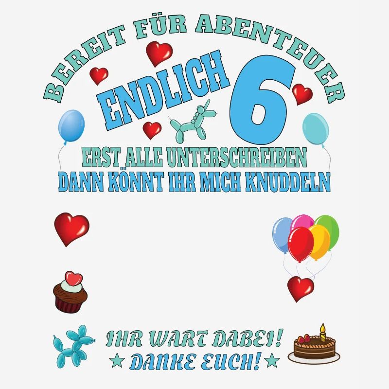 6. Geburtstag Junge & Mädchen Gästebuch