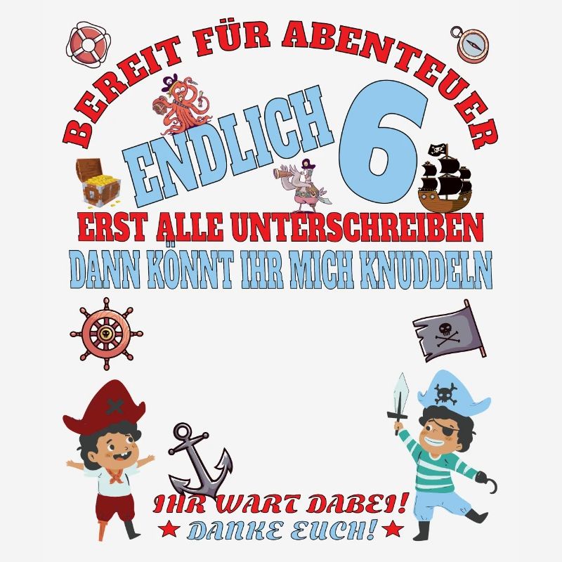 6. Geburtstag Junge & Mädchen Gästebuch
