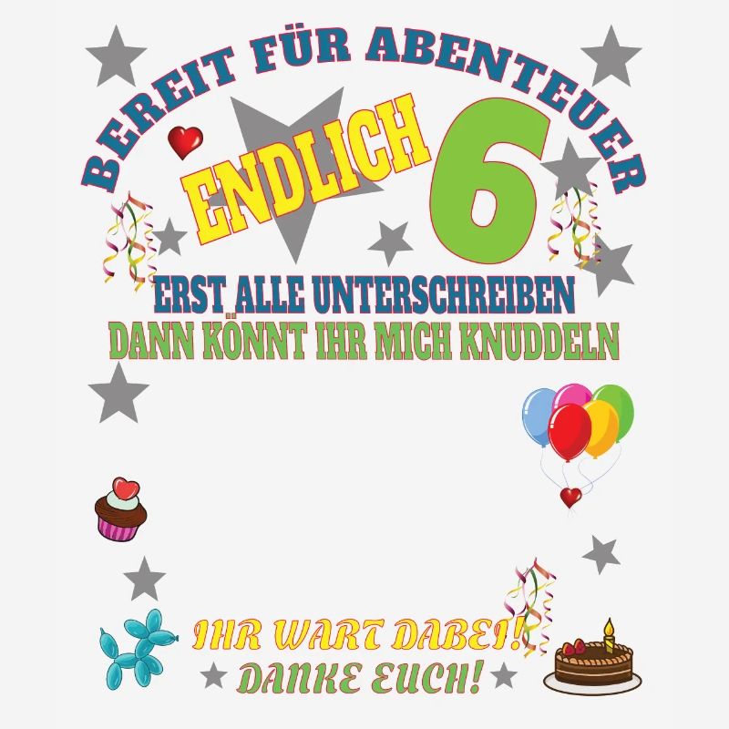 6. Geburtstag Junge & Mädchen Gästebuch