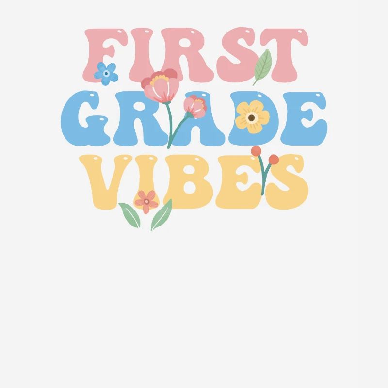 First Grade Vibes 1st Class Team Retro 100th Day