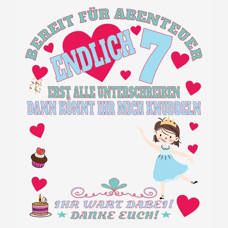 7. Geburtstag Mädchen & Jungs Gästebuch