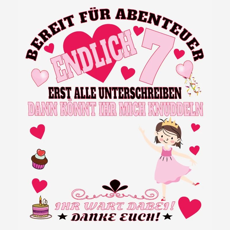 7. Geburtstag Mädchen & Jungs Gästebuch