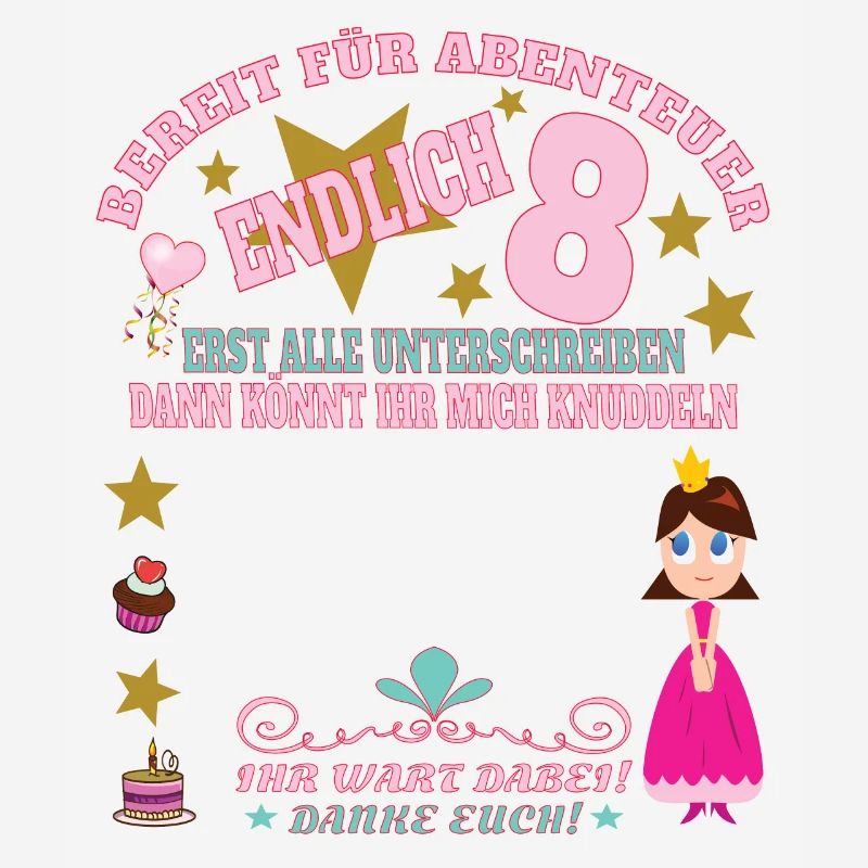 8. Geburtstag Mädchen & Junge Gästebuch