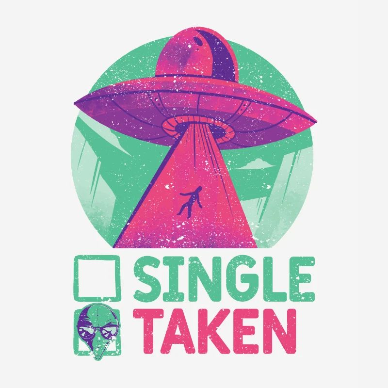 Single oder genommen Lustig Alien UFO Valentinstag