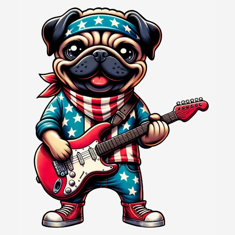 Pug Guitarist