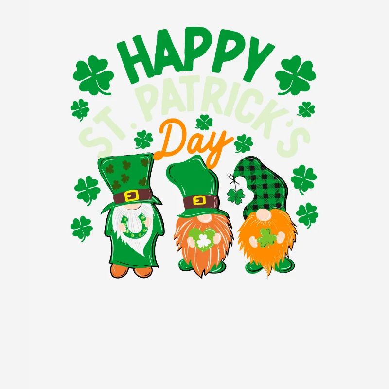 Three Gnomes Irish Shamrock St Patrick's Day Lucky