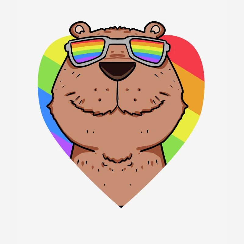 Capybara Capybara Arc-en-ciel