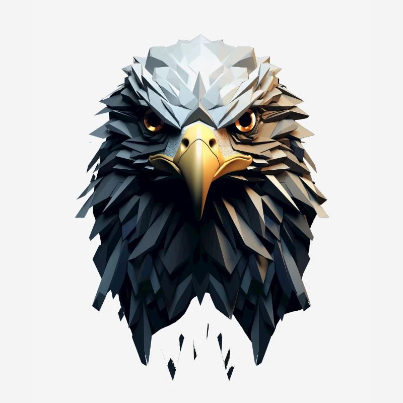 Animation d’aigle géométrique