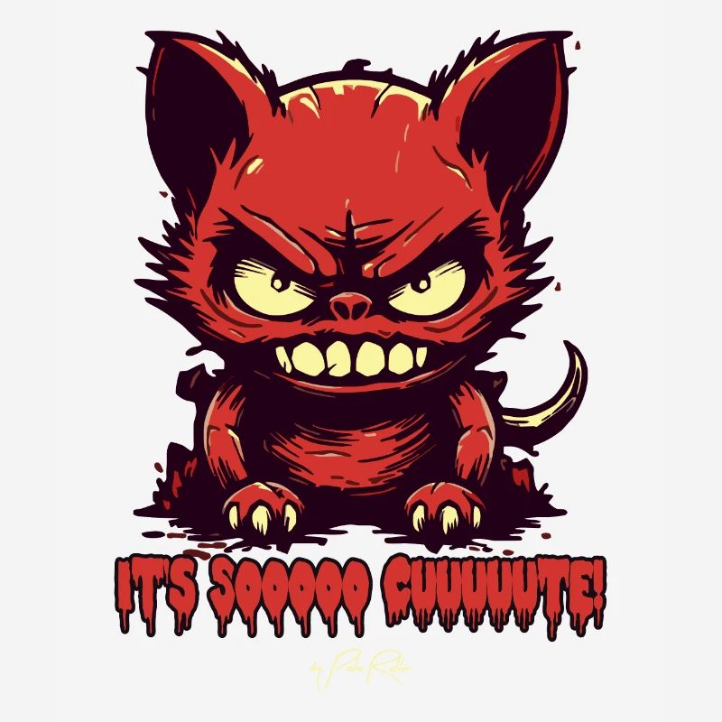 Cute kitten: is a horror cat