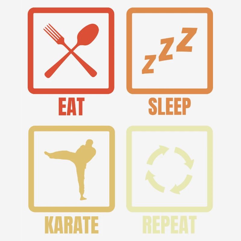 Manger Sommeil Karaté Répéter