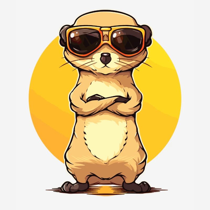 Suricate avec lunettes de soleil Suricate