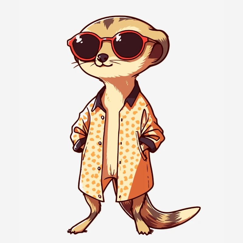 Suricate avec lunettes de soleil Suricate