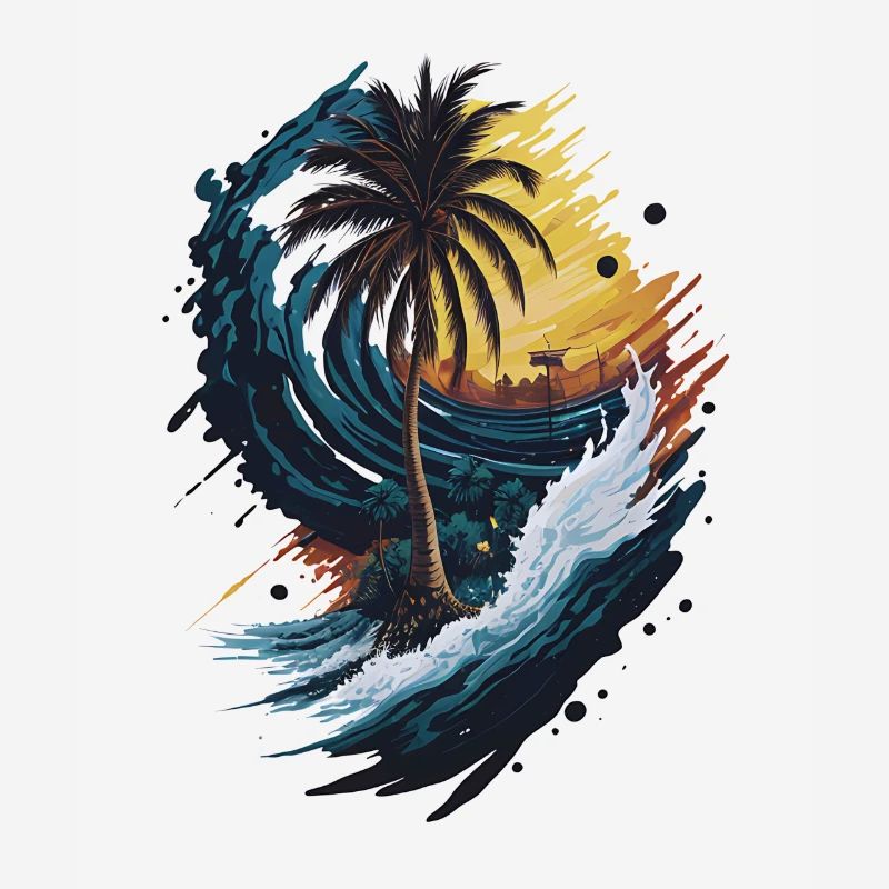 Summer Wave Palm Tree