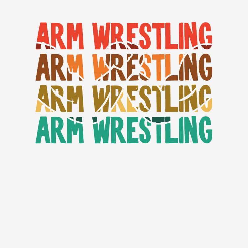 Retro Text Hand Wrestling Techniques Exercise Arm