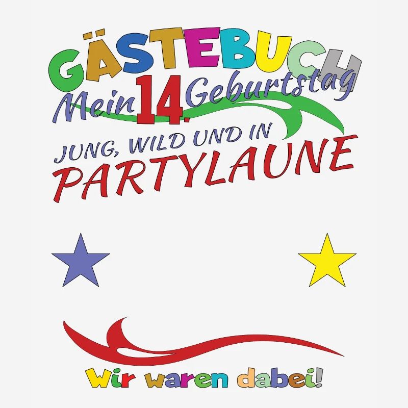 14. Geburtstag Mädchen & Junge Gästebuch