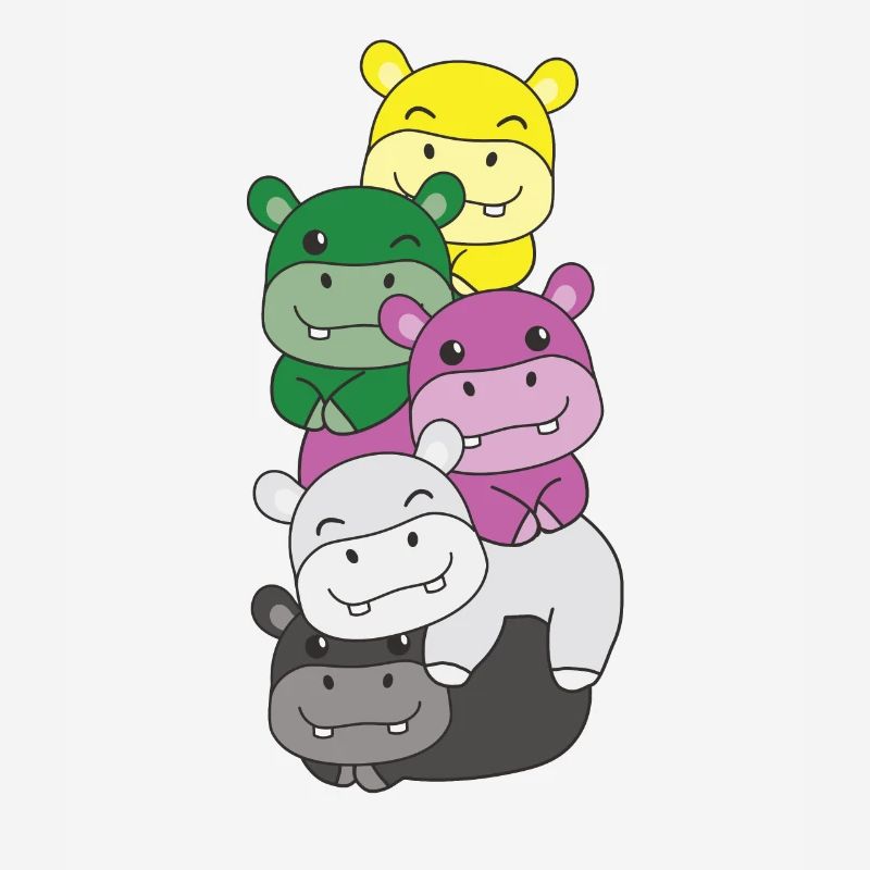 Ceterosexual Flag Pride LGBTQ Cute Hippo