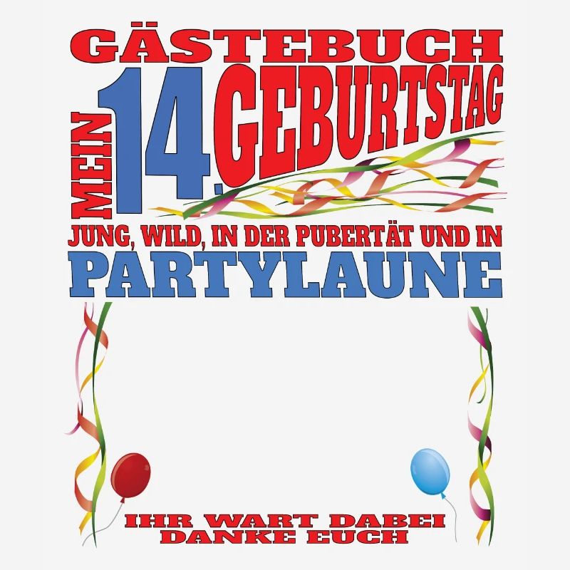 14. Geburtstag Mädchen & Junge Gästebuch