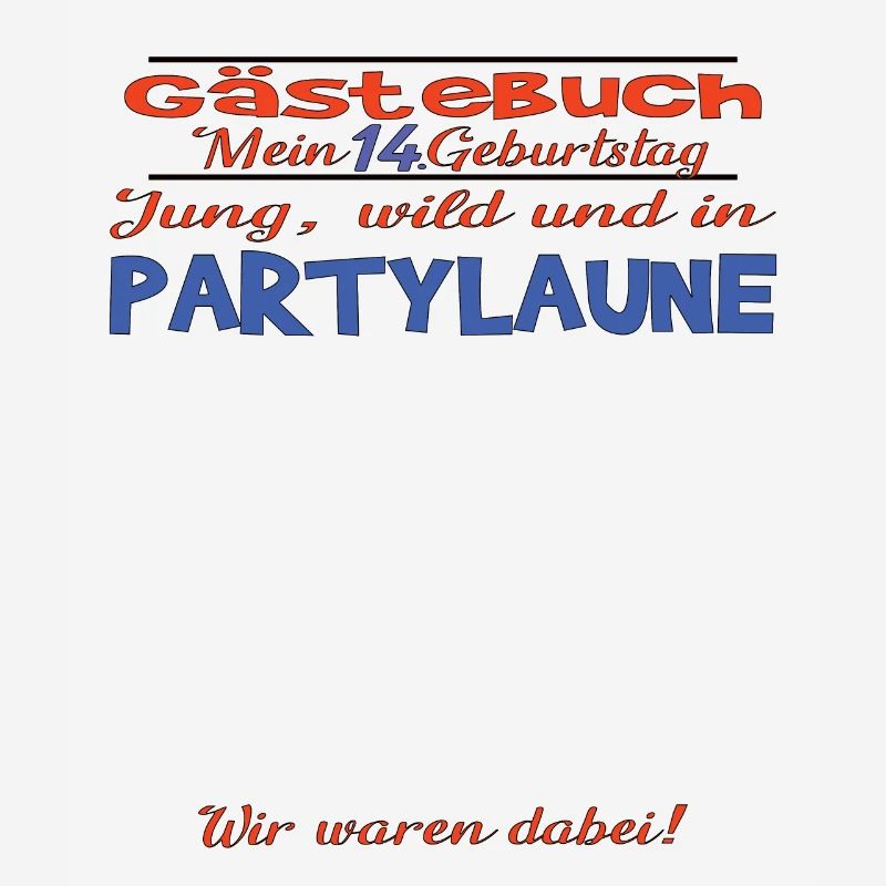 14. Geburtstag Mädchen & Junge Gästebuch
