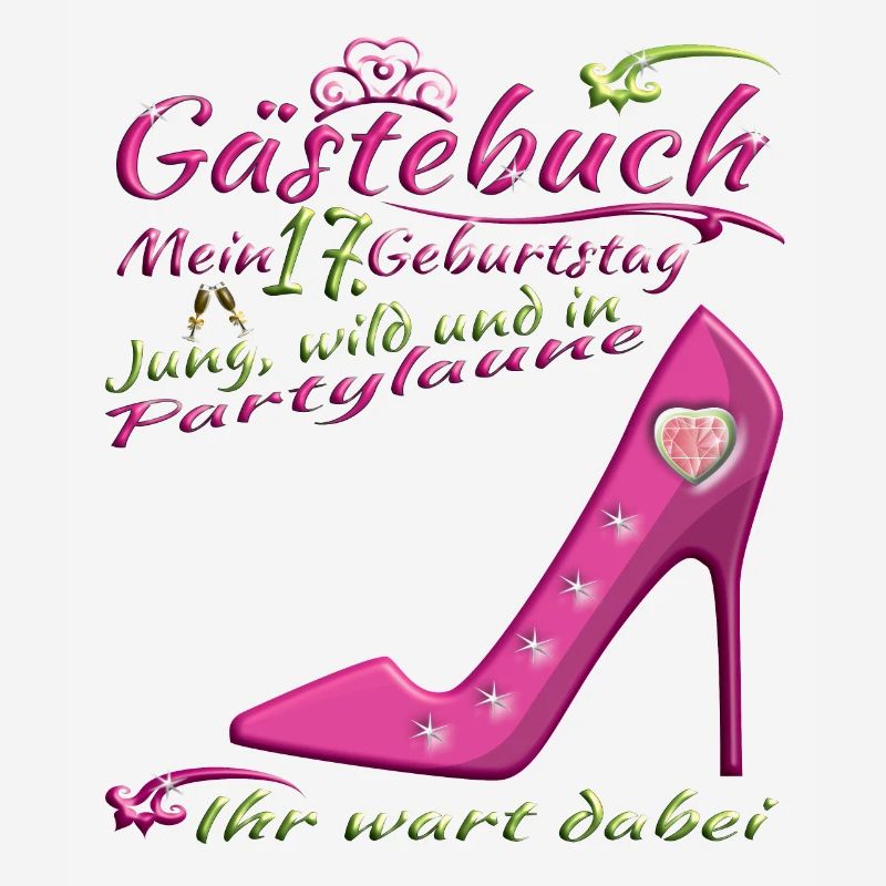 17. Geburtstag Mädchen & Junge Gästebuch