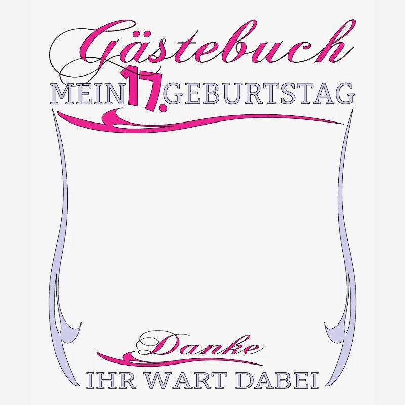 17. Geburtstag Mädchen & Junge Gästebuch