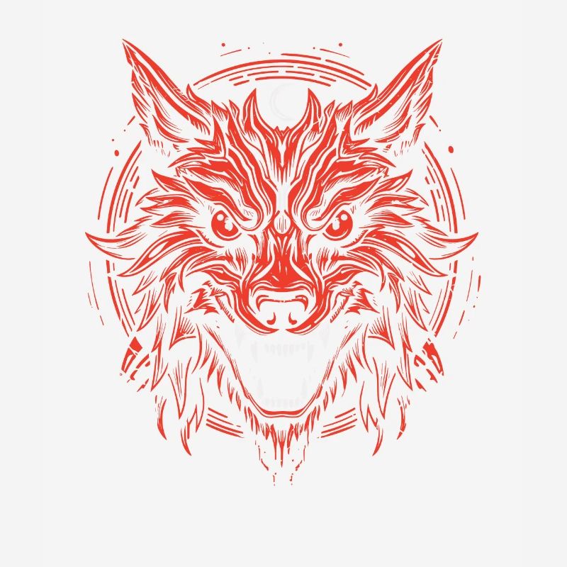 Wolf Beängstigend Lunar Wolf