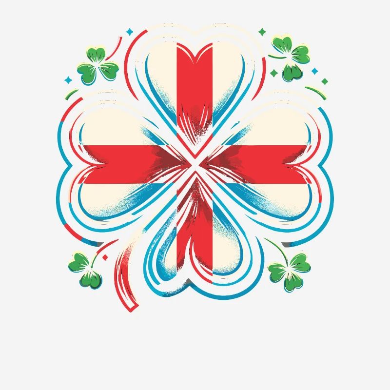 Trèfle Angleterre drapeau Saint Patrick St Patricks jour