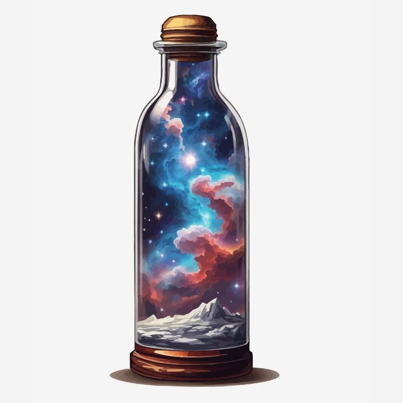 Universe in Bottle Boho Style Aesthetic