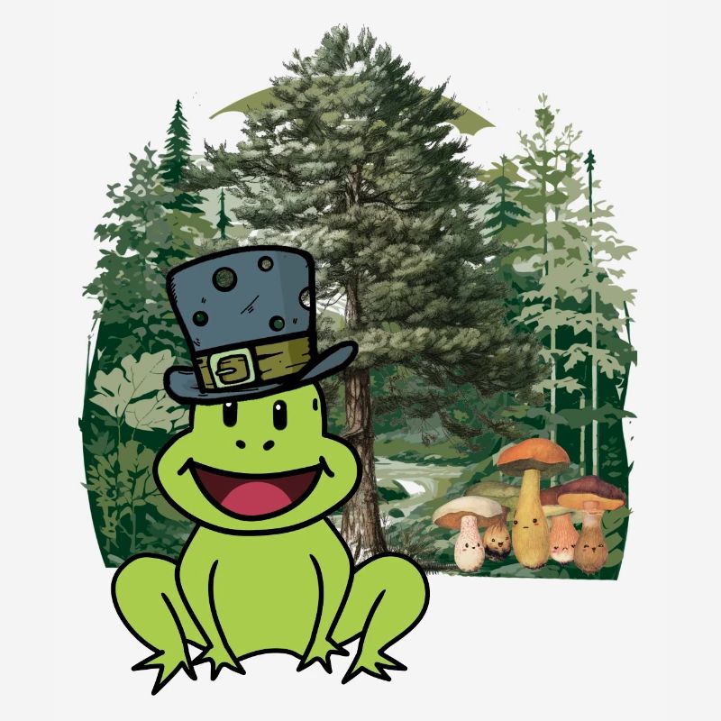 forest dweller, toad, hat, frog, forest animals, child