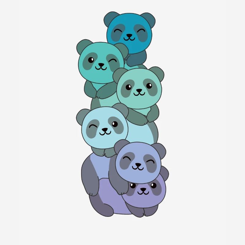 Neptunic Flag Pride LGBTQ Cute Panda Stack