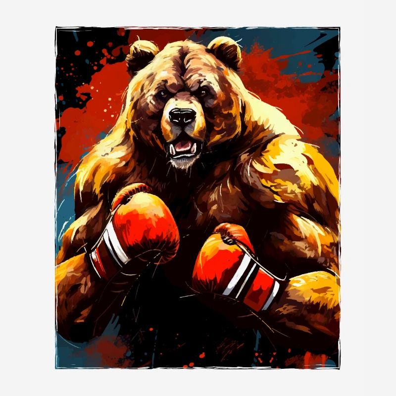 Grizzly bear boxer fighter